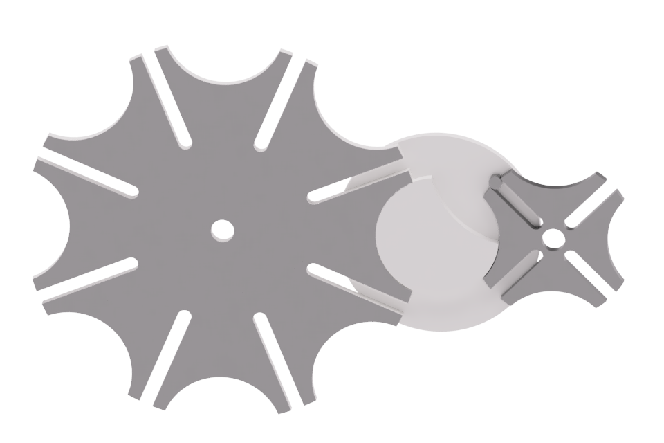 Rendering of Geneva Mechanism display in Mechanical Library